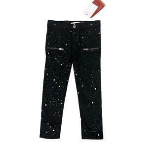 Appaman Black Pants with White Speckles and Zipper